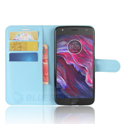 Moto X4 Pu Wallet Case [Lightblue]