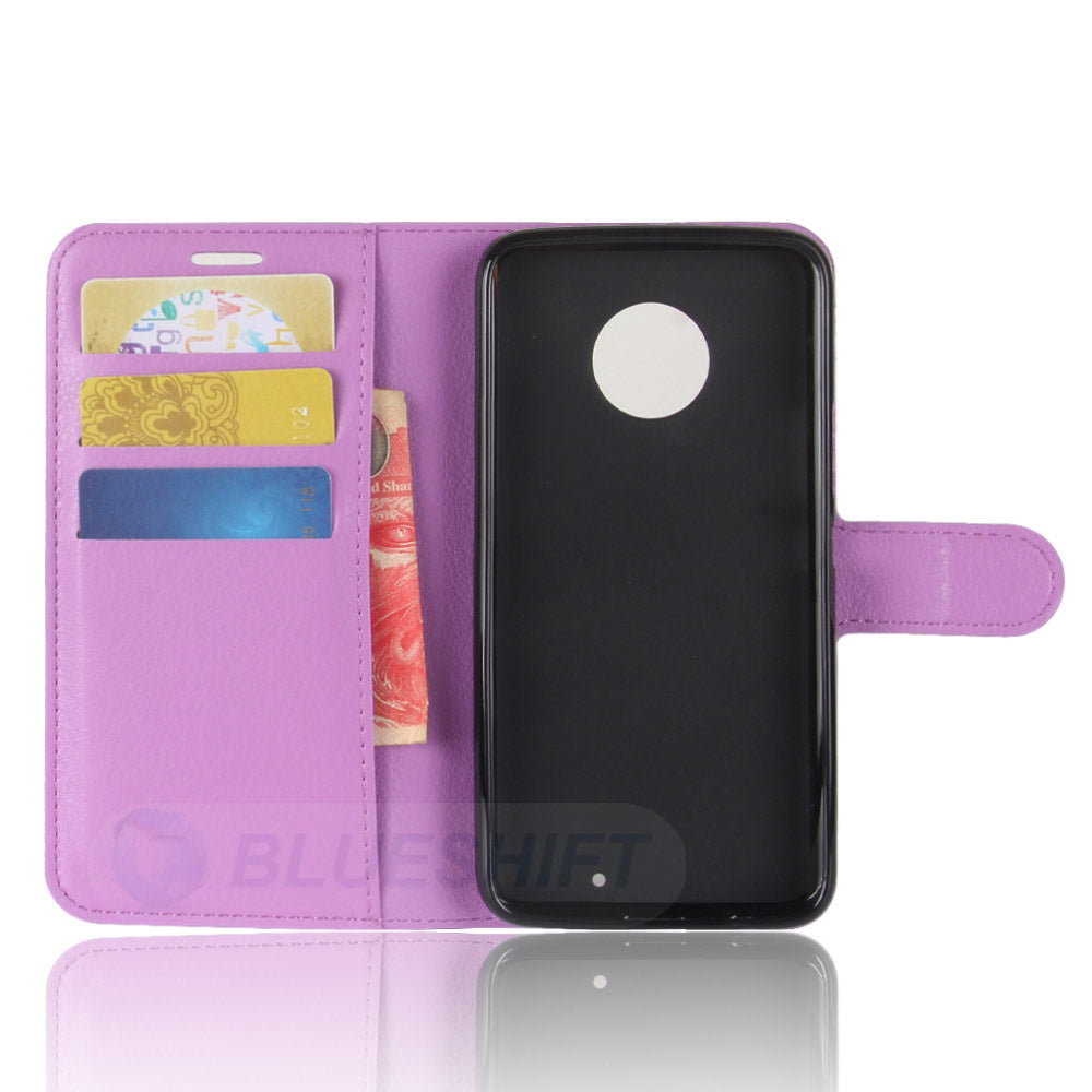 Moto X4 Pu Wallet Case [Purple]