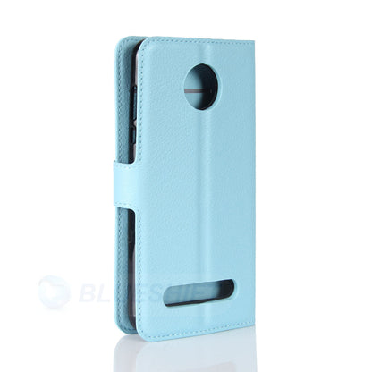 Moto Z2 Play Pu Wallet Case [Lightblue]