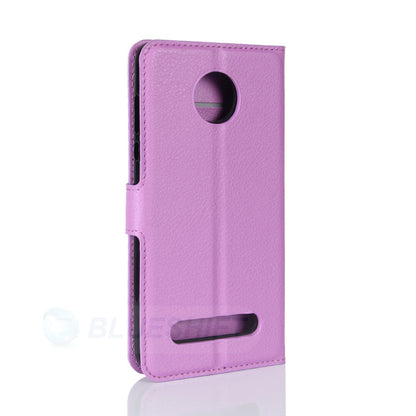 Moto Z2 Play Pu Wallet Case [Purple]