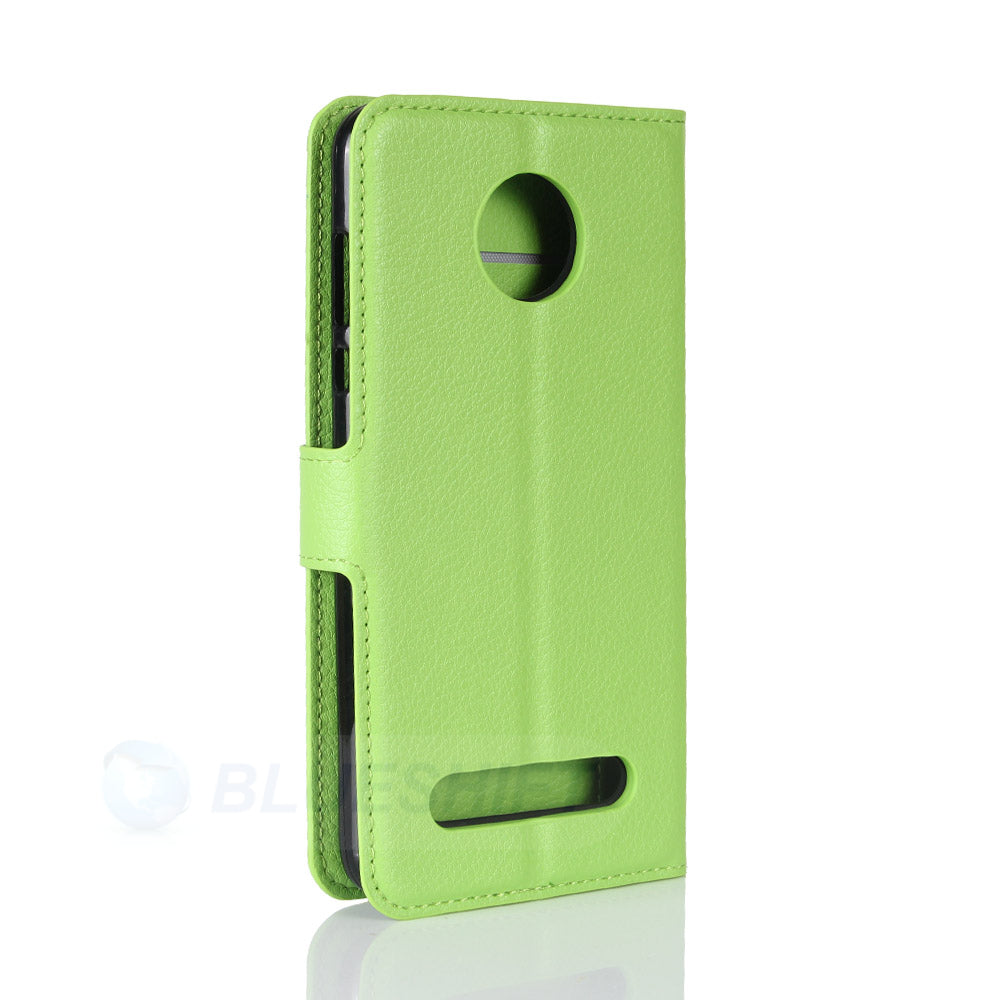 Moto Z2 Play Pu Wallet Case [Green]