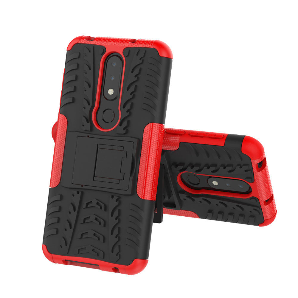 Nokia 6.1 Plus (X6) Heavy Duty Case Red