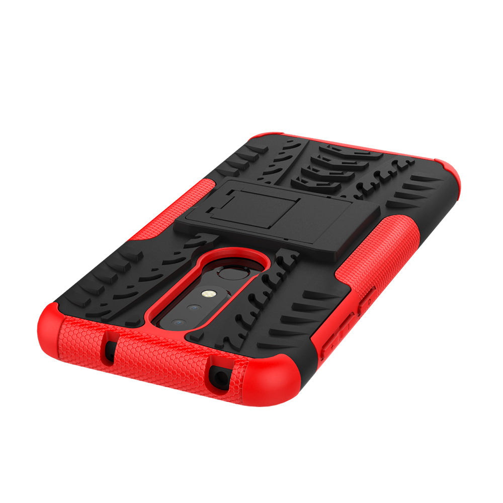 Nokia 6.1 Plus (X6) Heavy Duty Case Red