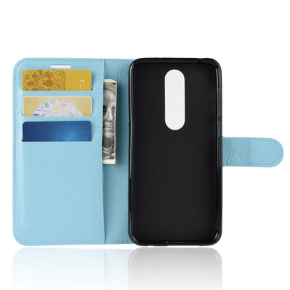 Nokia 6.1 Plus (X6) Pu Wallet Case [Lightblue]