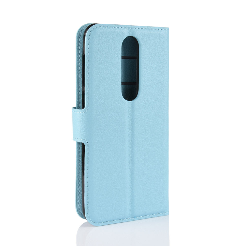Nokia 6.1 Plus (X6) Pu Wallet Case [Lightblue]