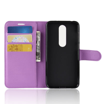 Nokia 6.1 Plus (X6) Pu Wallet Case [Purple]