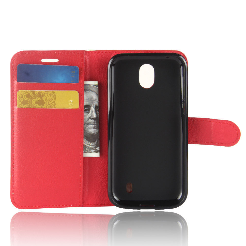 Nokia 1 Pu Wallet Case [Red]