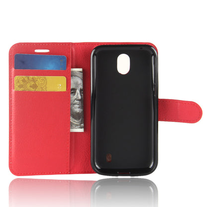 Nokia 1 Pu Wallet Case [Red]