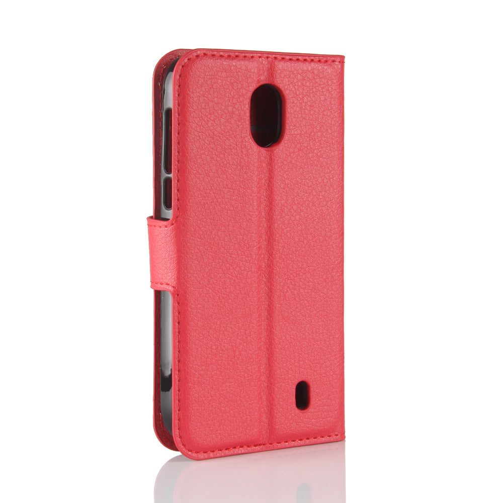 Nokia 1 Pu Wallet Case [Red]