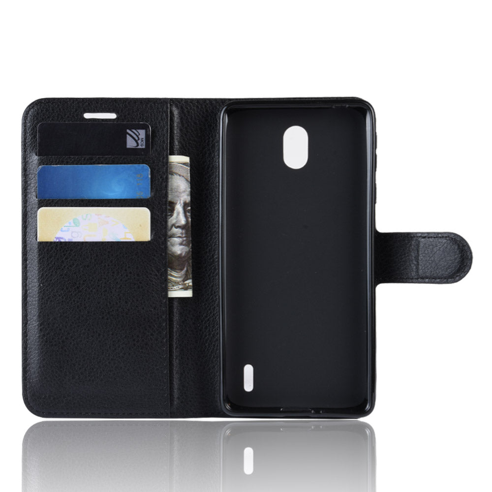 Nokia 1 Plus Pu Wallet Case [Black]