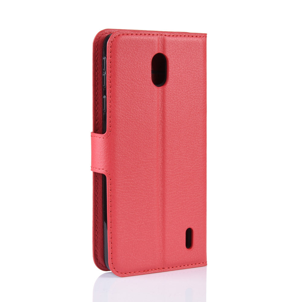 Nokia 1 Plus Pu Wallet Case [Red]