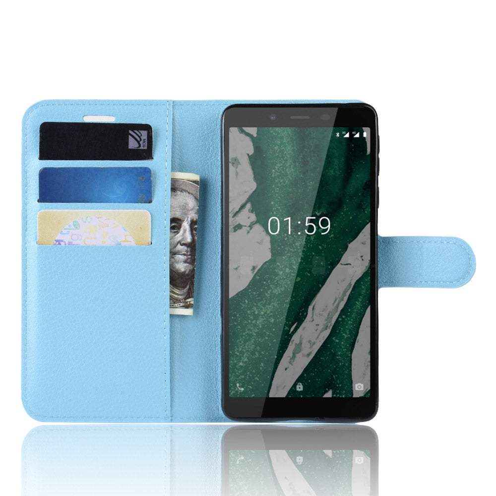 Nokia 1 Plus Pu Wallet Case [Lightblue]