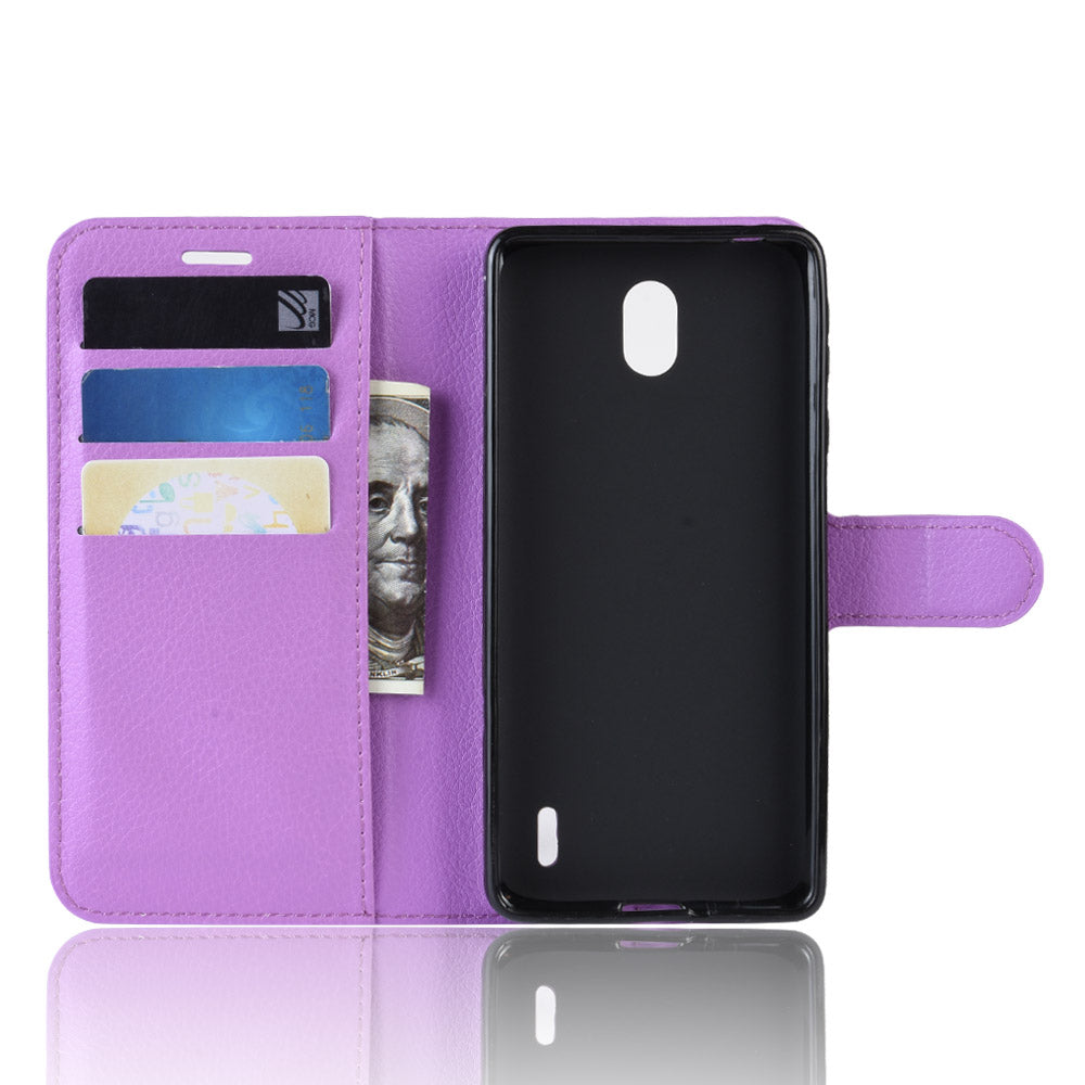 Nokia 1 Plus Pu Wallet Case [Purple]