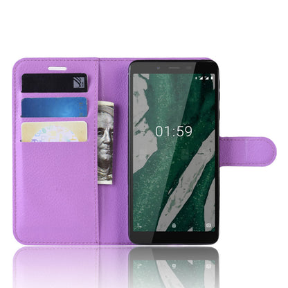 Nokia 1 Plus Pu Wallet Case [Purple]