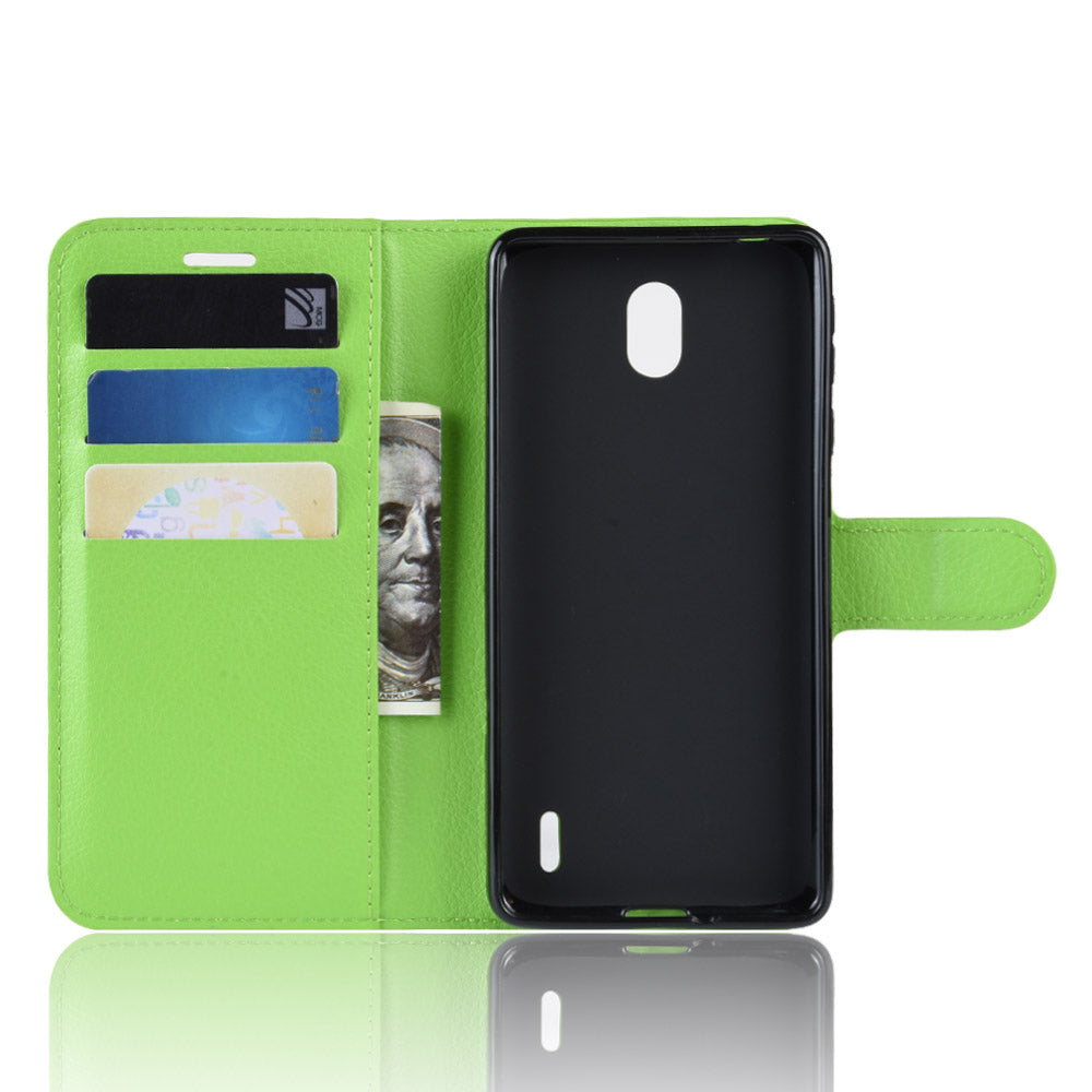 Nokia 1 Plus Pu Wallet Case [Green]