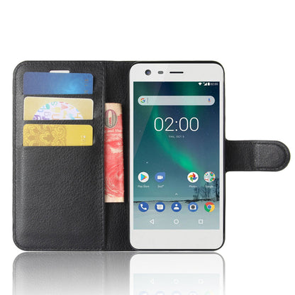 Nokia 2 Pu Wallet Case [Black]