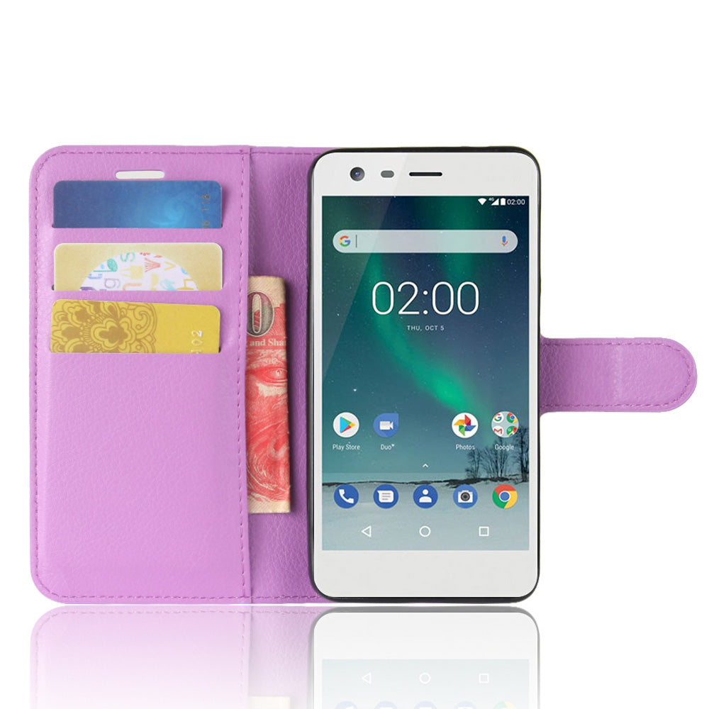 Nokia 2 Pu Wallet Case [Purple]