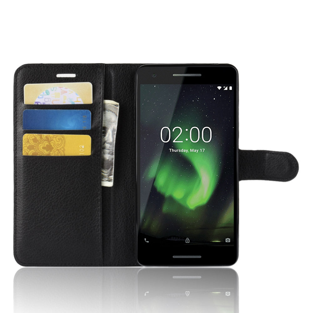 Nokia 2.1 Pu Wallet Case [Black]