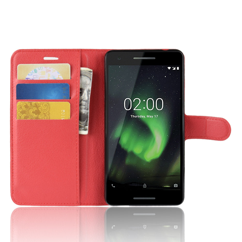 Nokia 2.1 Pu Wallet Case [Red]