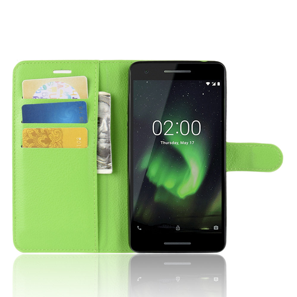 Nokia 2.1 Pu Wallet Case [Green]