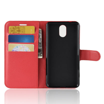 Nokia 3.1 Pu Wallet Case [Red]