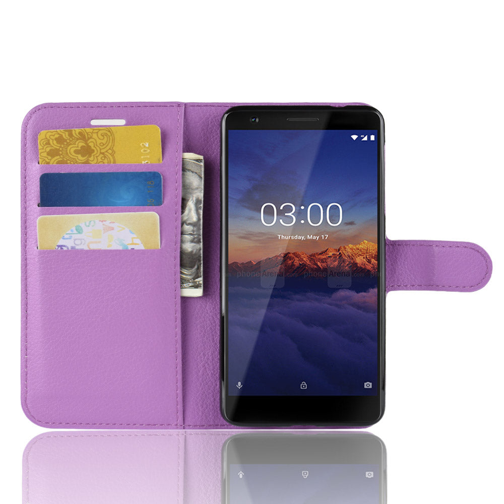 Nokia 3.1 Pu Wallet Case [Purple]