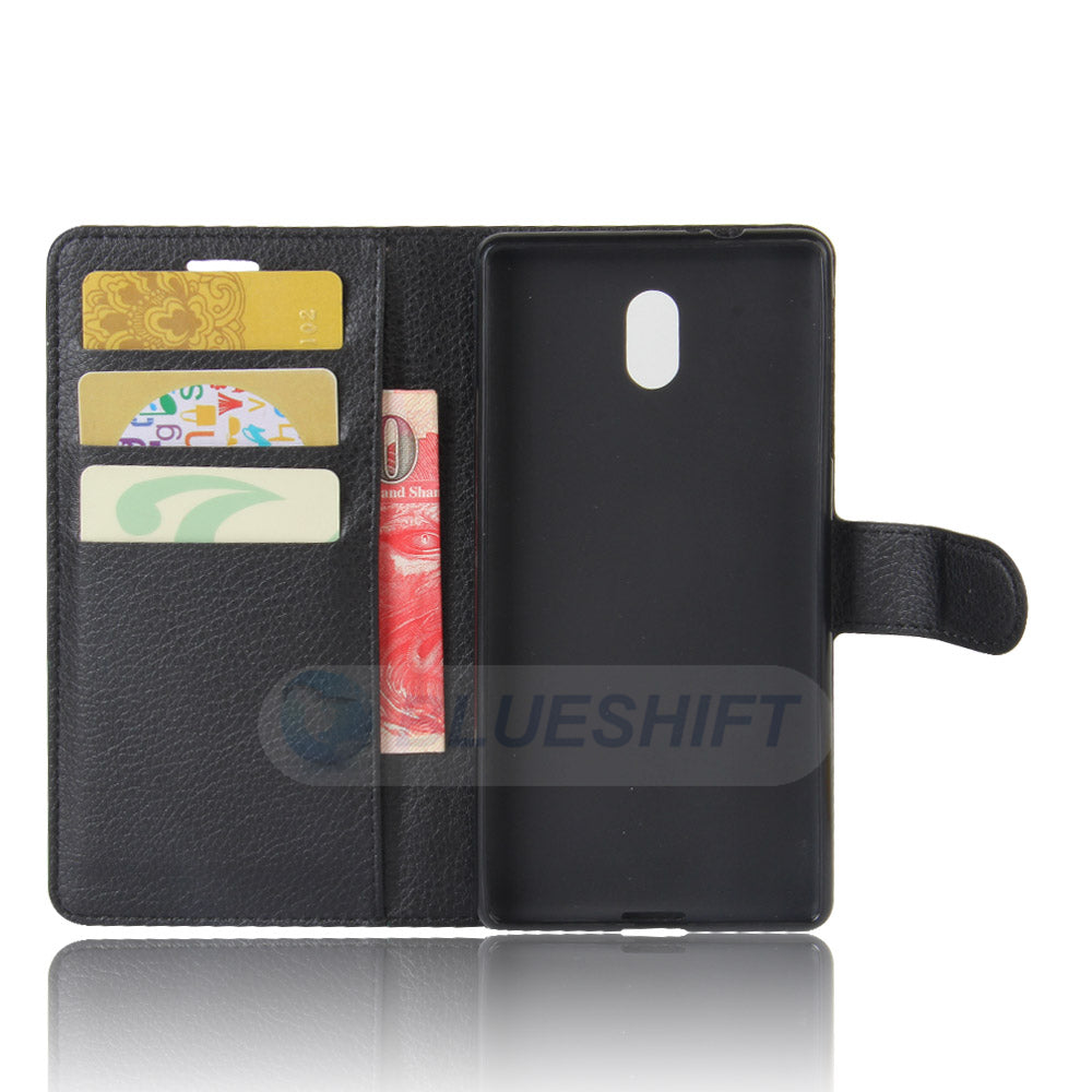 Nokia 3 Pu Wallet Case [Black]