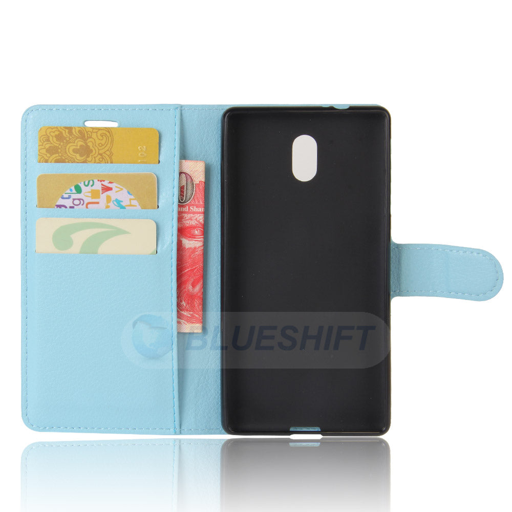 Nokia 3 Pu Wallet Case [Lightblue]