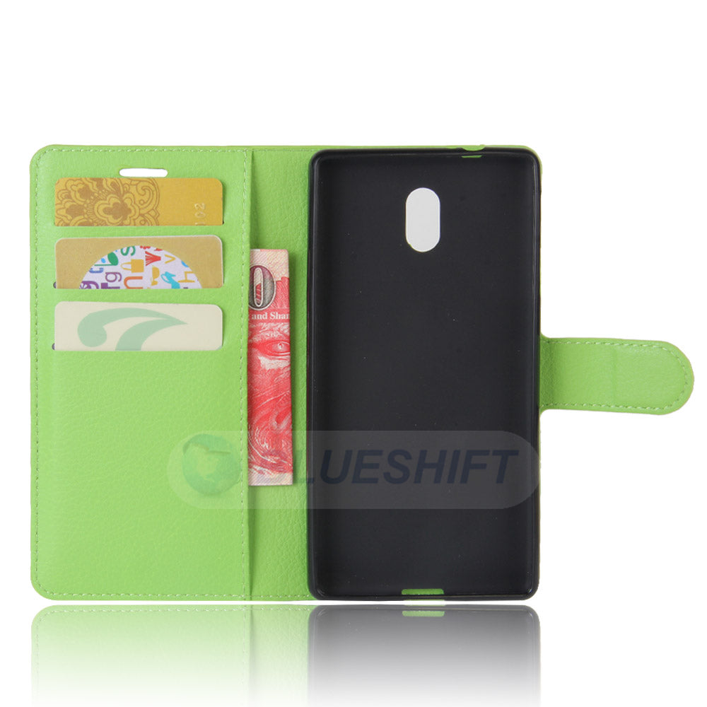 Nokia 3 Pu Wallet Case [Green]