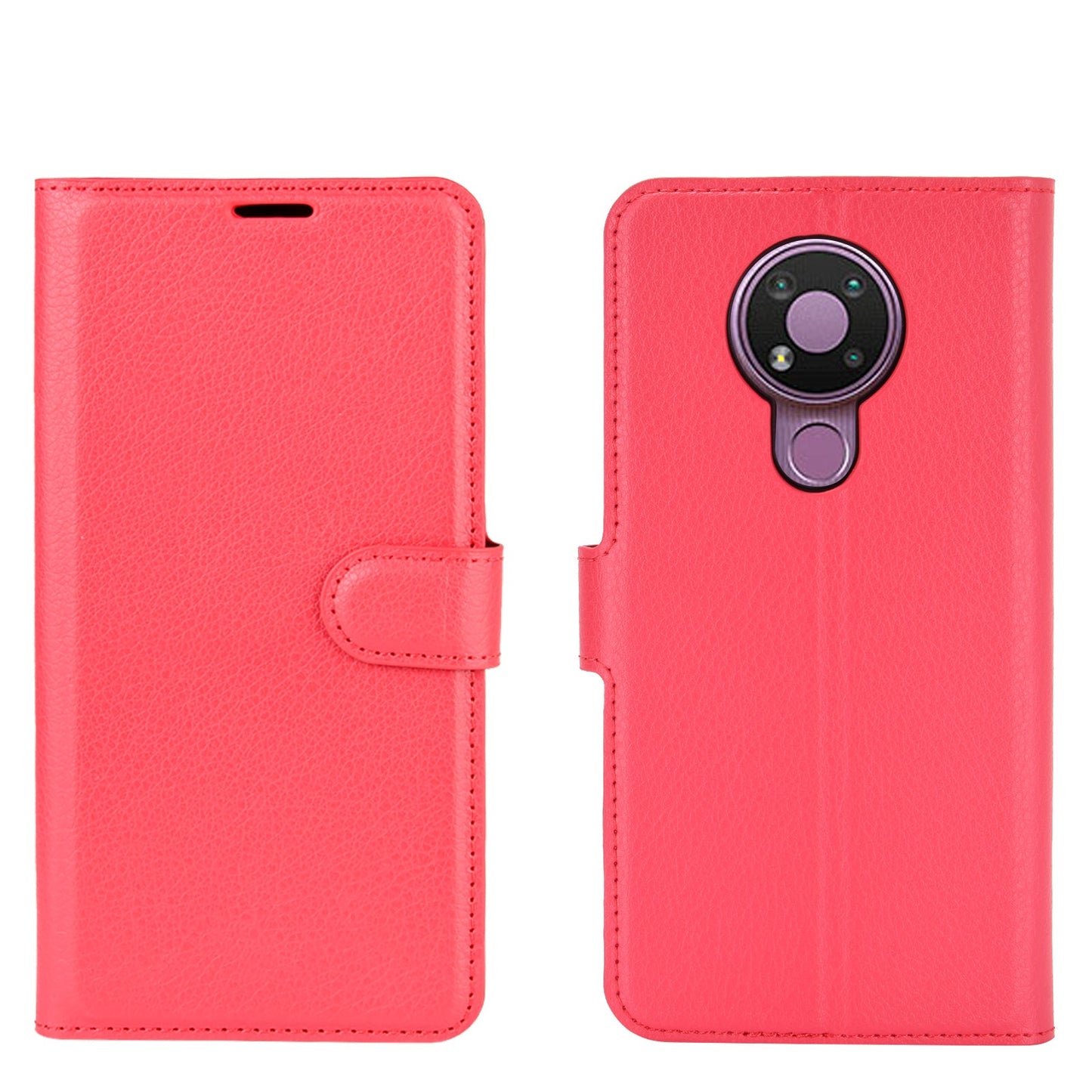 Nokia 3.4 Pu Wallet Case [Red]