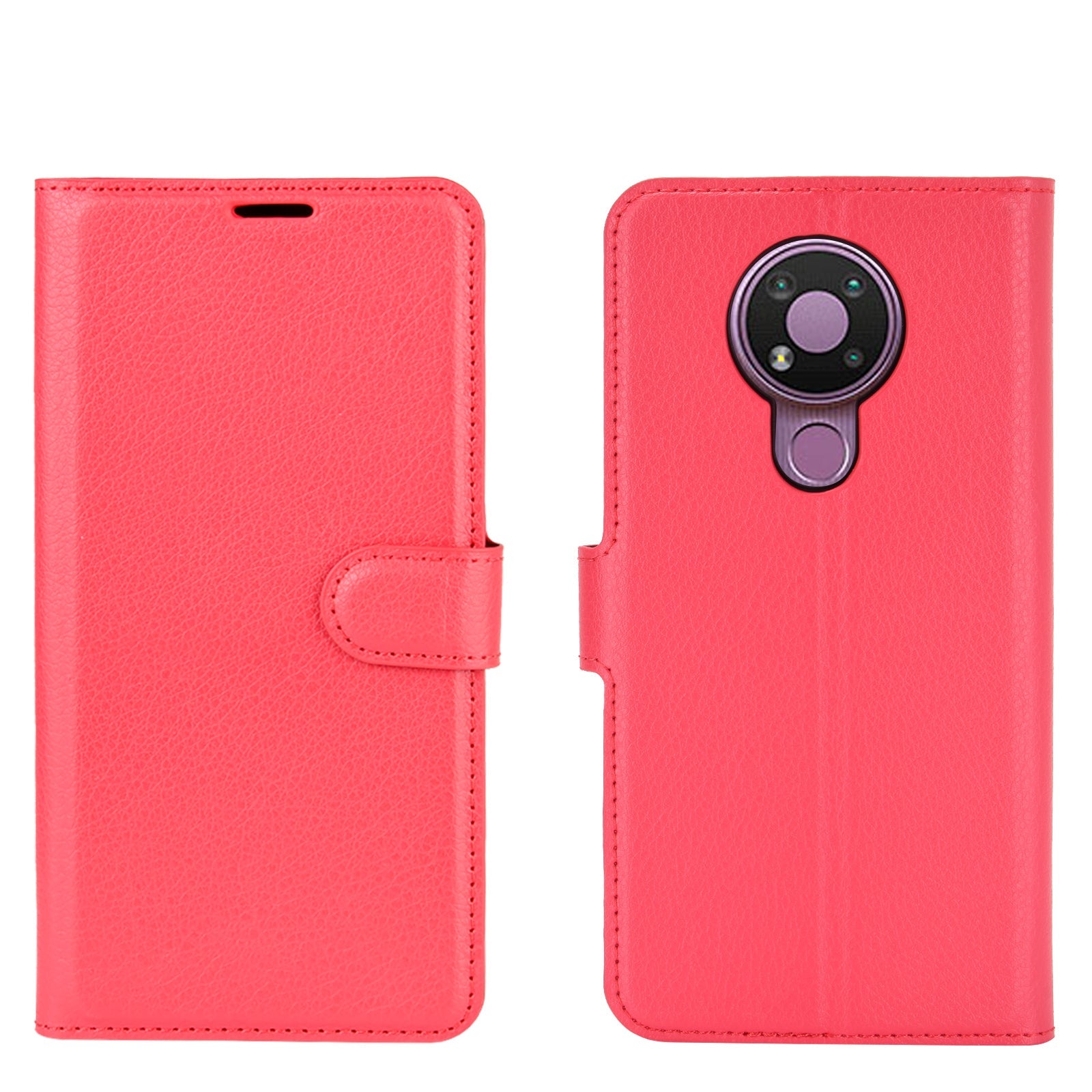 Nokia 3.4 Pu Wallet Case [Red]