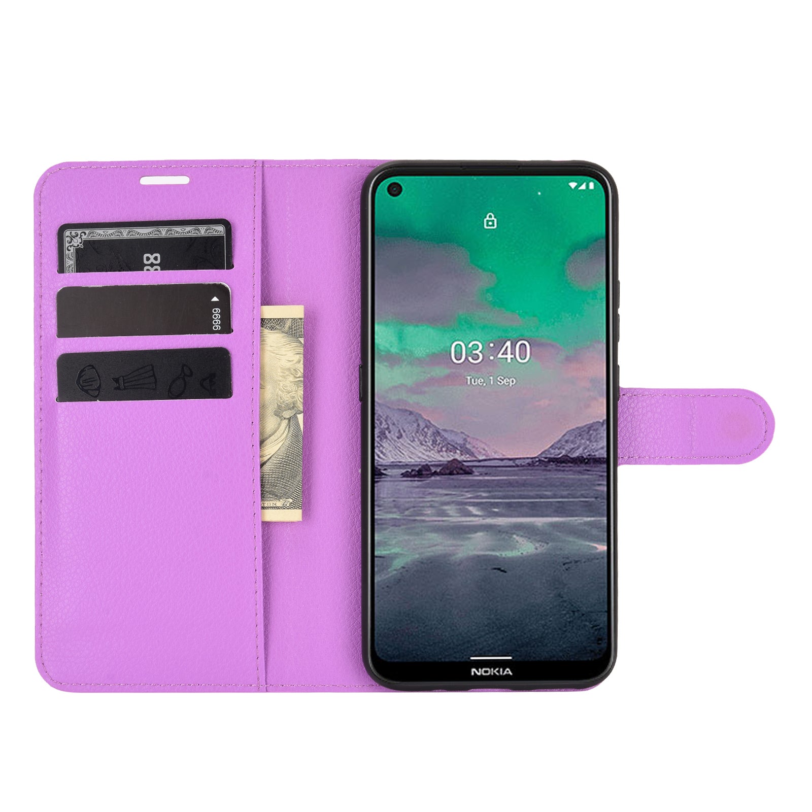 Nokia 3.4 Pu Wallet Case [Purple]