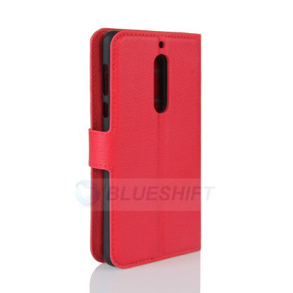 Nokia 5 Pu Wallet Case [Red]