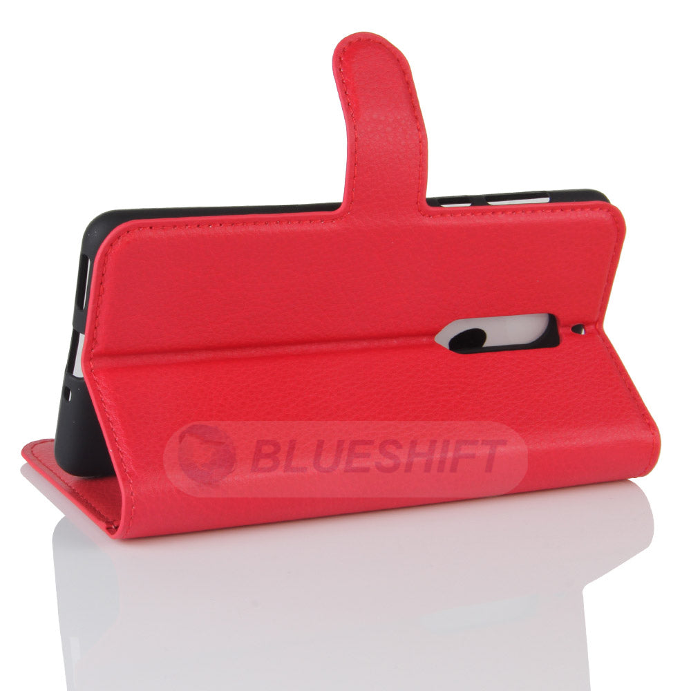 Nokia 5 Pu Wallet Case [Red]