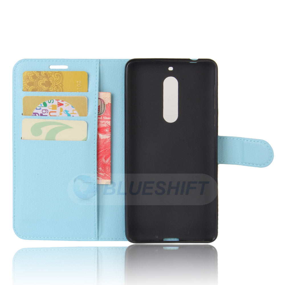 Nokia 5 Pu Wallet Case [Lightblue]