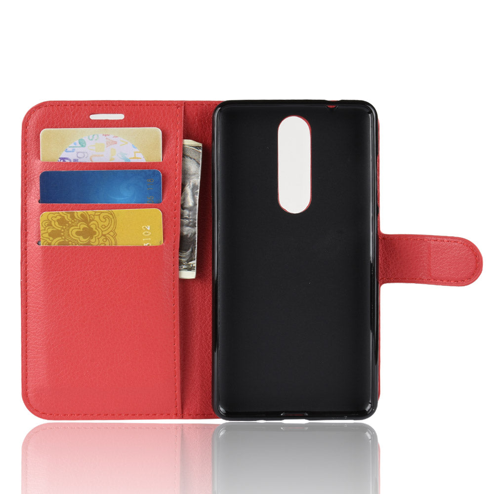 Nokia 5.1 Pu Wallet Case [Red]