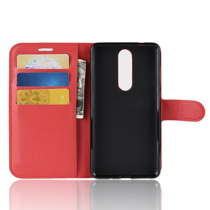Nokia 5.1 Pu Wallet Case [Red]