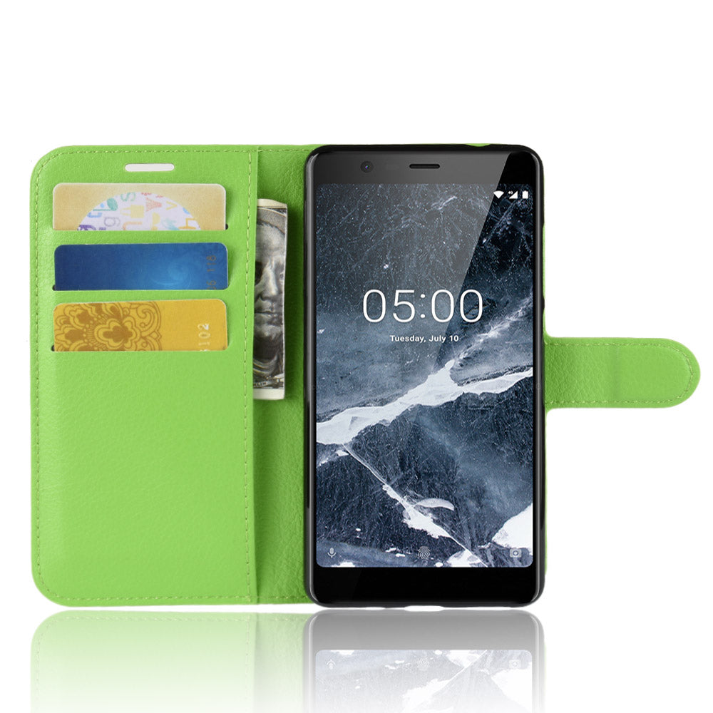 Nokia 5.1 Pu Wallet Case [Green]