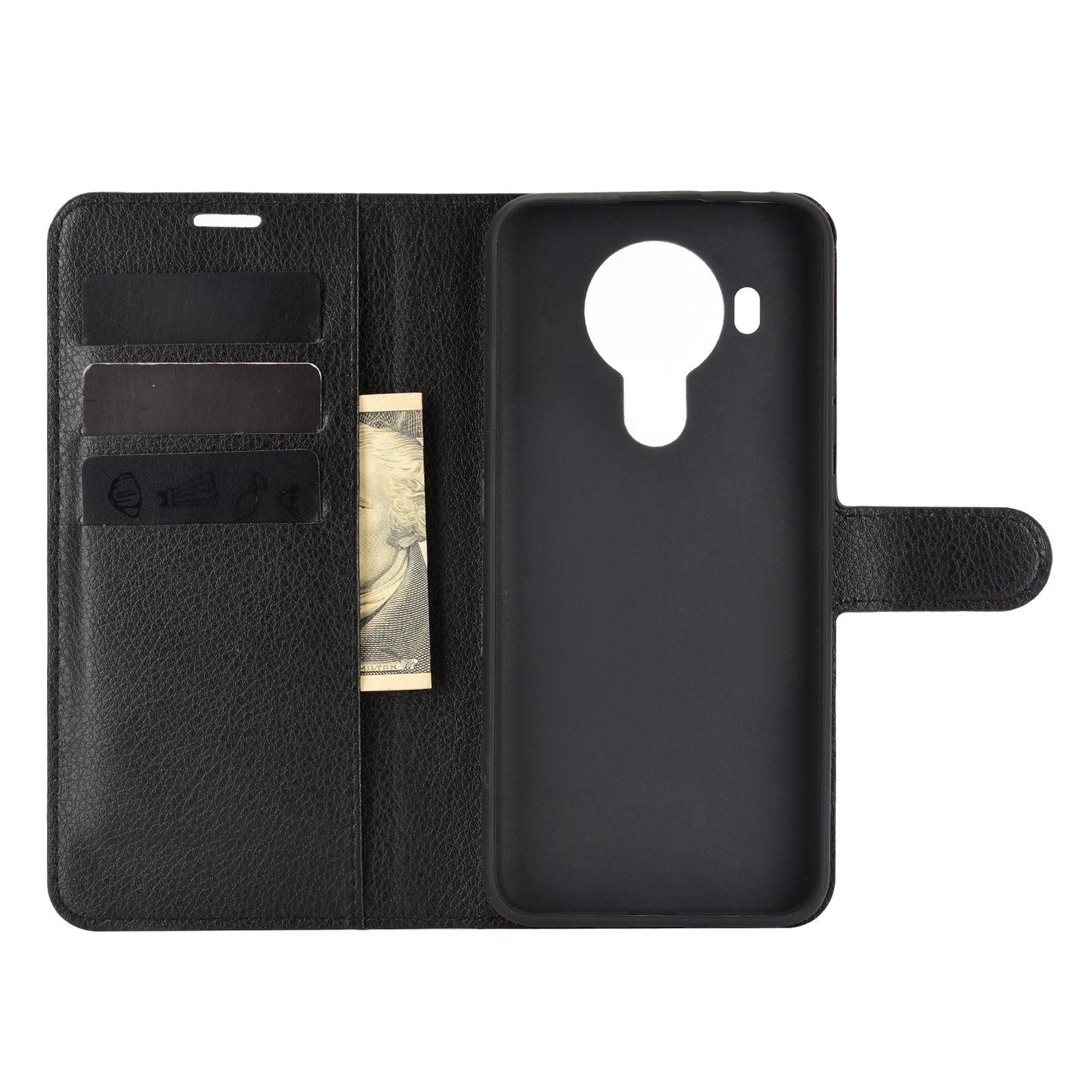 Nokia 5.4 Pu Wallet Case [Black]