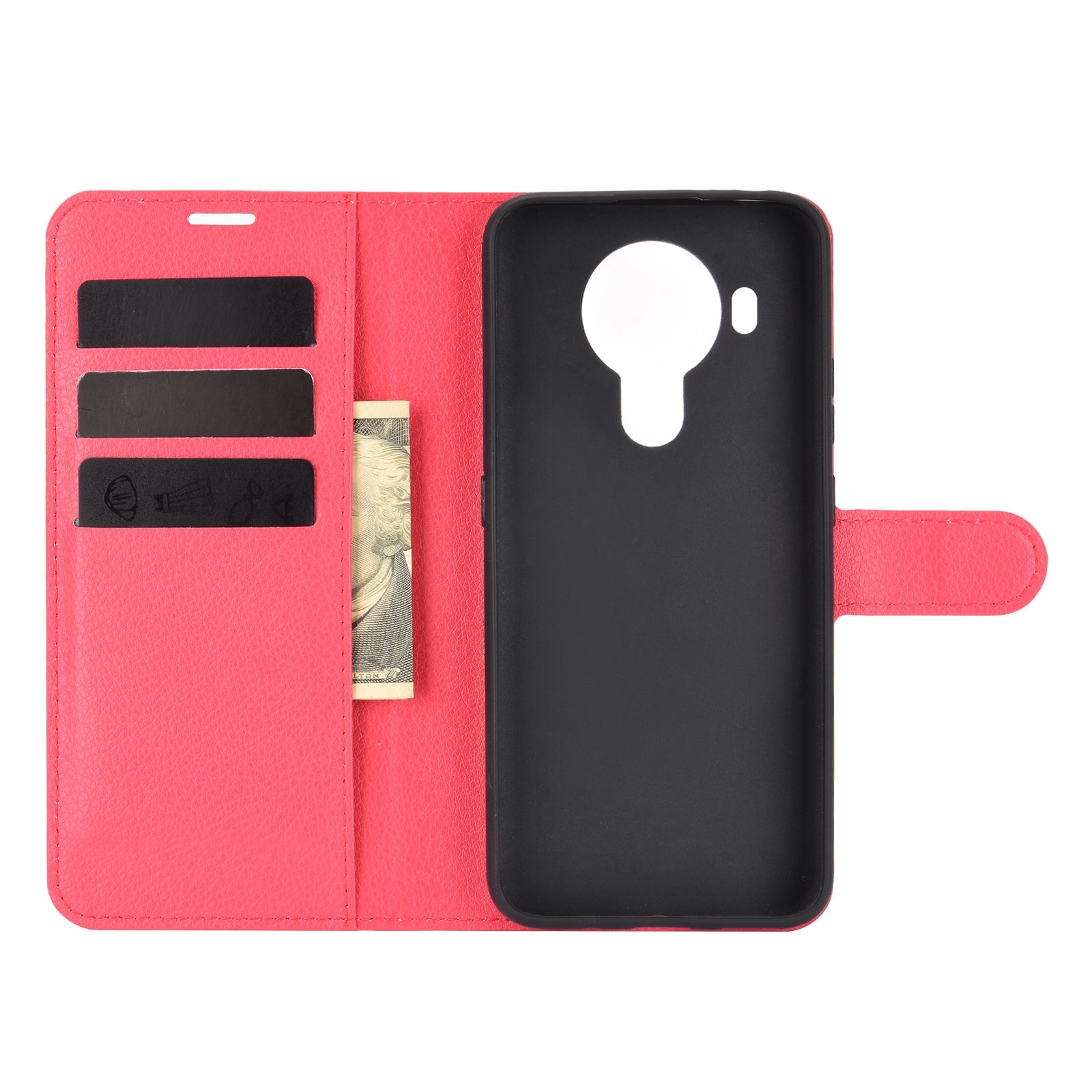 Nokia 5.4 Pu Wallet Case [Red]