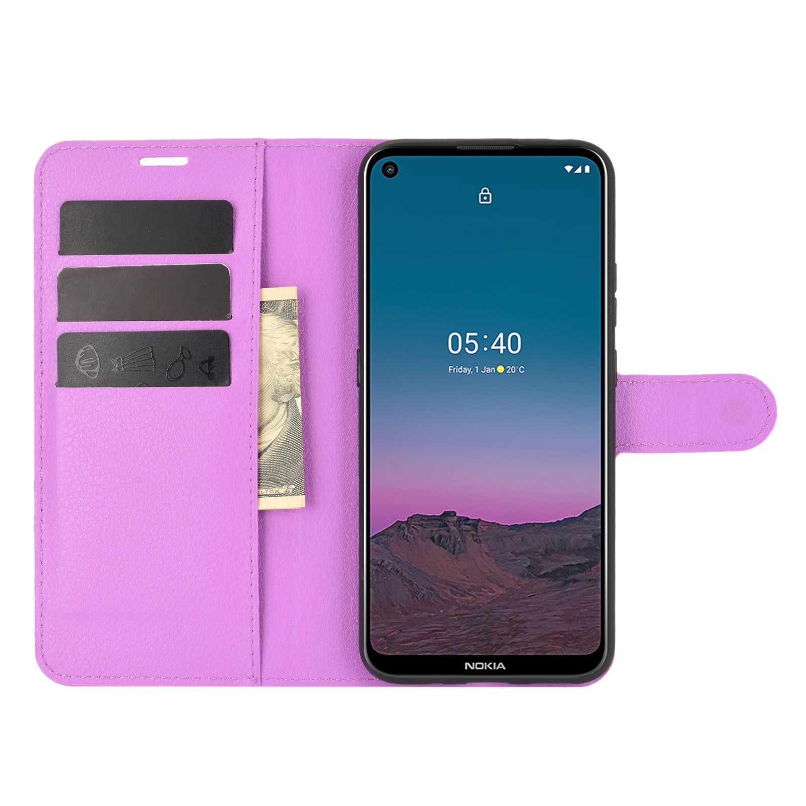 Nokia 5.4 Pu Wallet Case [Purple]