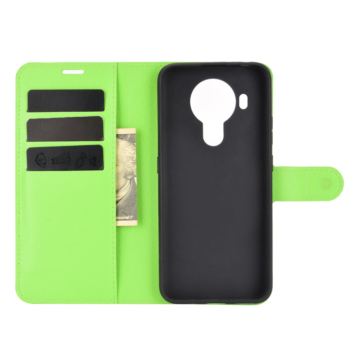Nokia 5.4 Pu Wallet Case [Green]