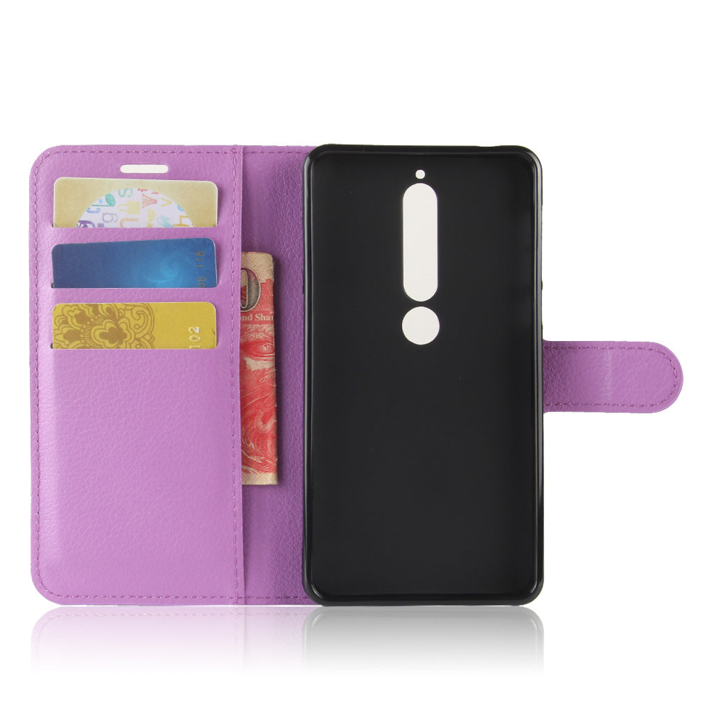 Nokia 6.1 Pu Wallet Case [Purple]