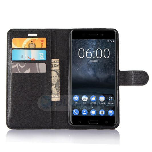 Nokia 6 Pu Wallet Case [Black]