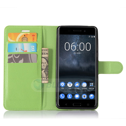 Nokia 6 Pu Wallet Case [Green]