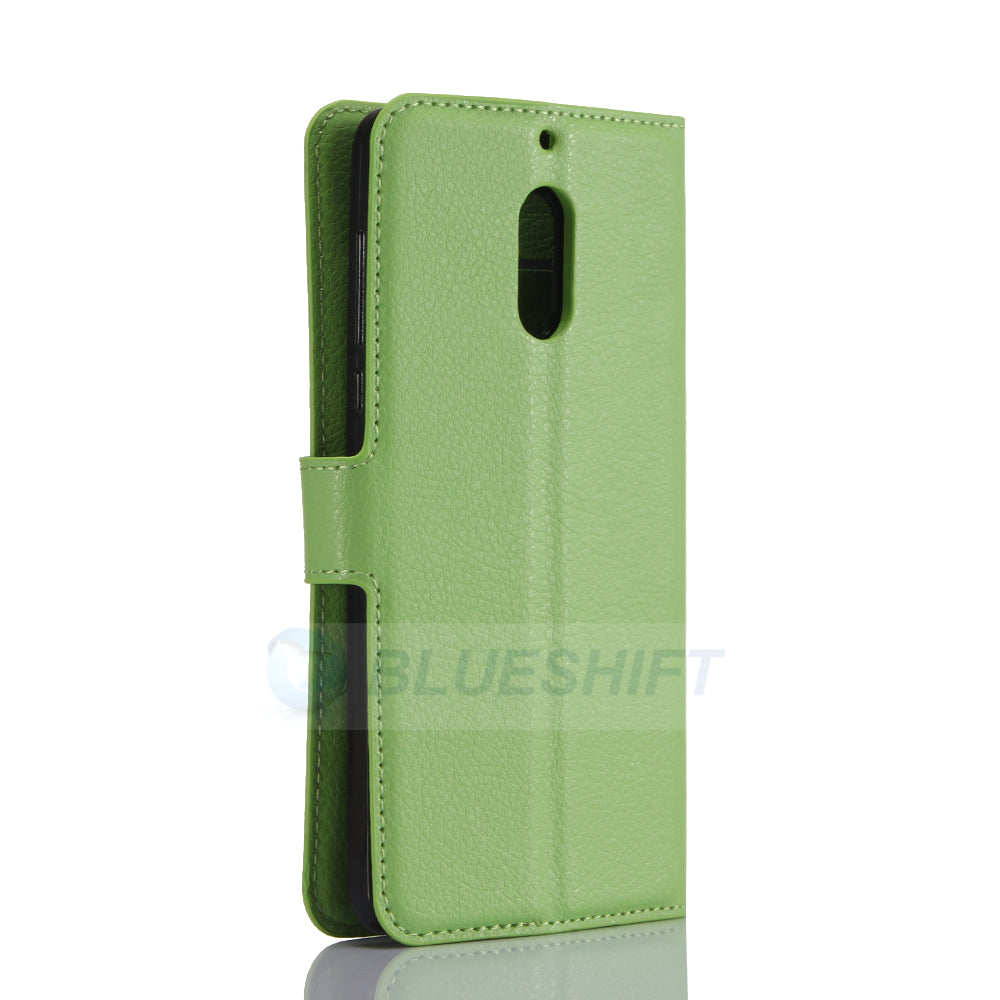 Nokia 6 Pu Wallet Case [Green]