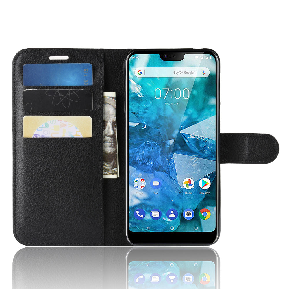 Nokia 7.1 Pu Wallet Case [Black]