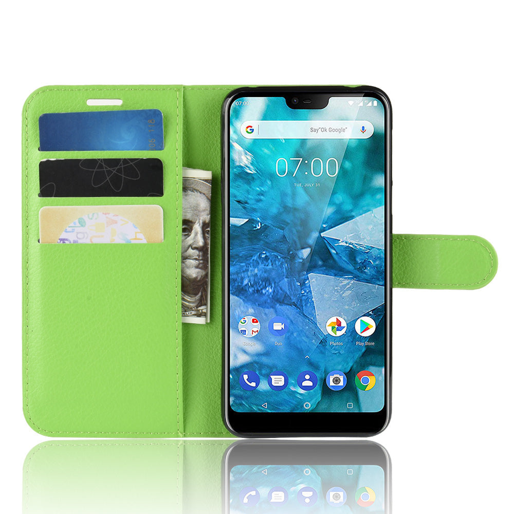Nokia 7.1 Pu Wallet Case [Green]