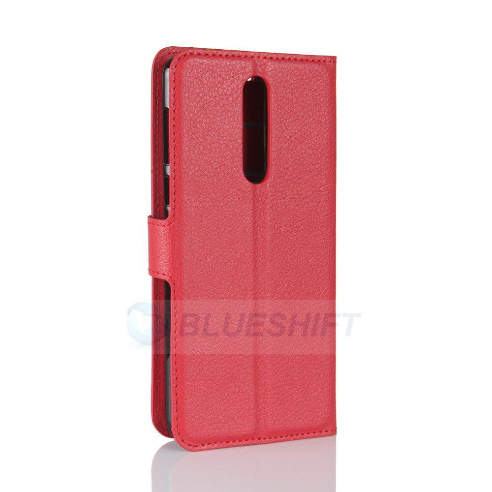 Nokia 8 Pu Wallet Case [Red]