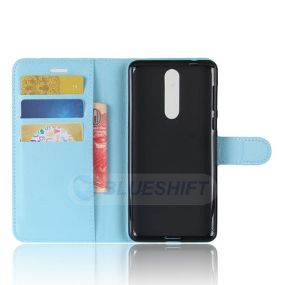 Nokia 8 Pu Wallet Case [Lightblue]